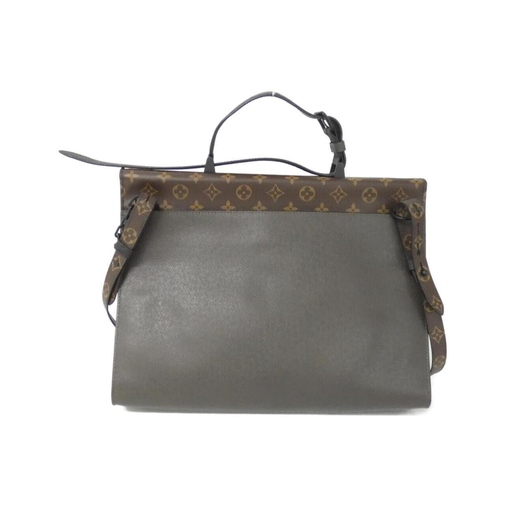 Louis Vuitton Khaki Marron Coated Canvas Leather Handbag (Pre-Owned)