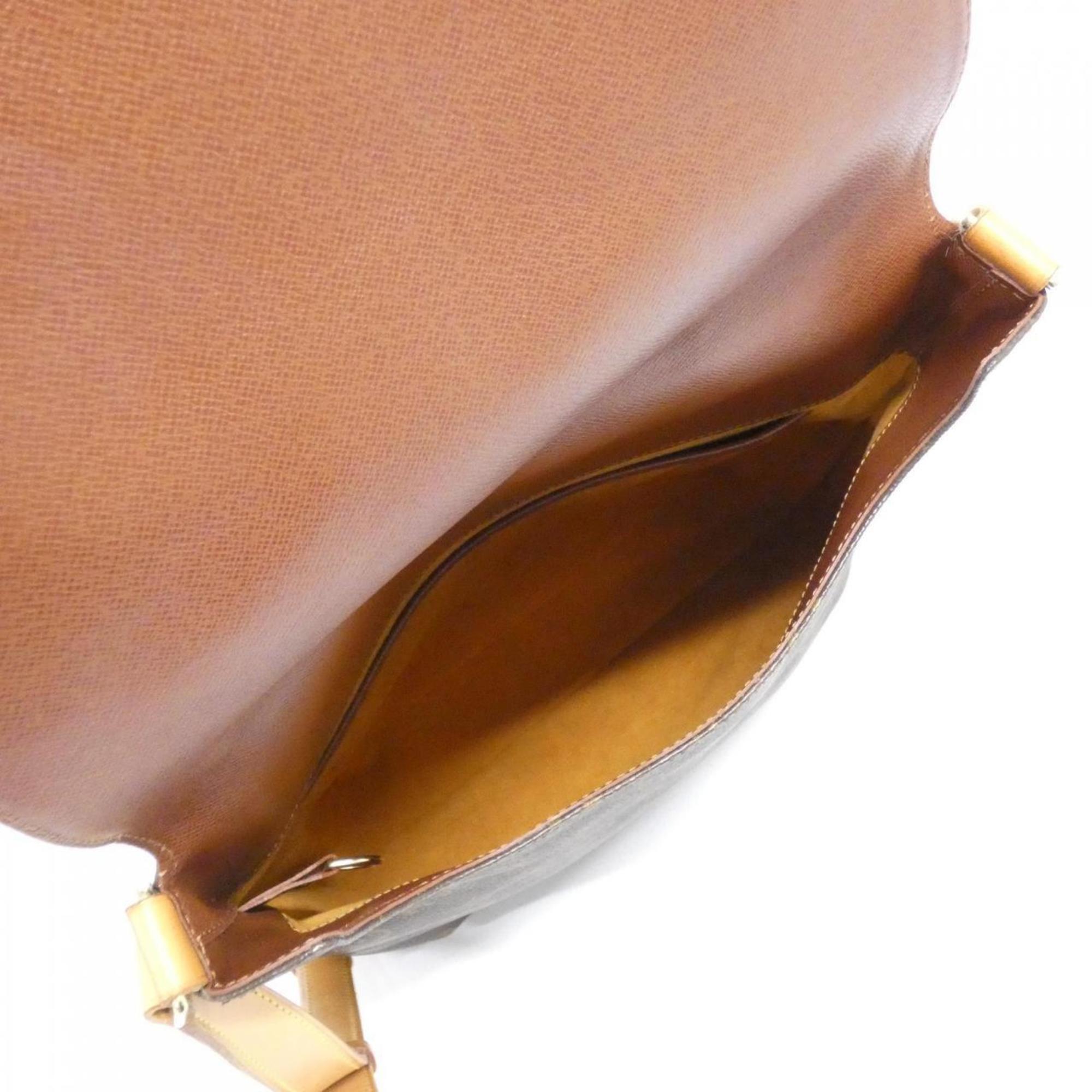 Louis Vuitton Marron Coated Canvas Shoulder Bag (Pre-Owned)