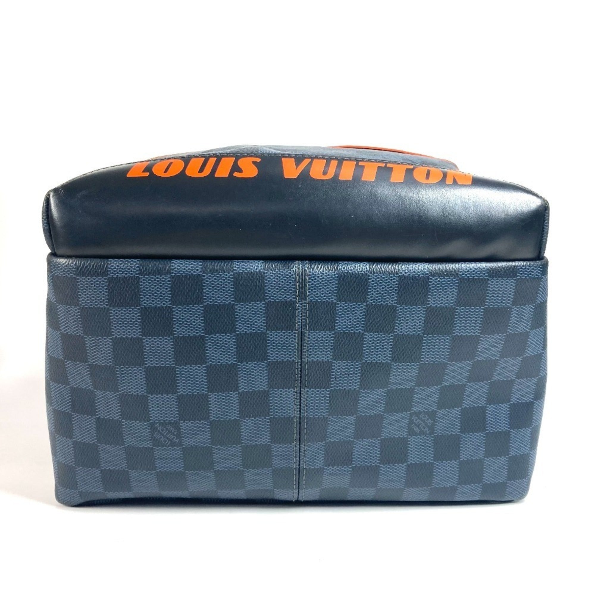 Louis Vuitton Damier Cobalt Navy Orange Backpack (Pre-Owned)