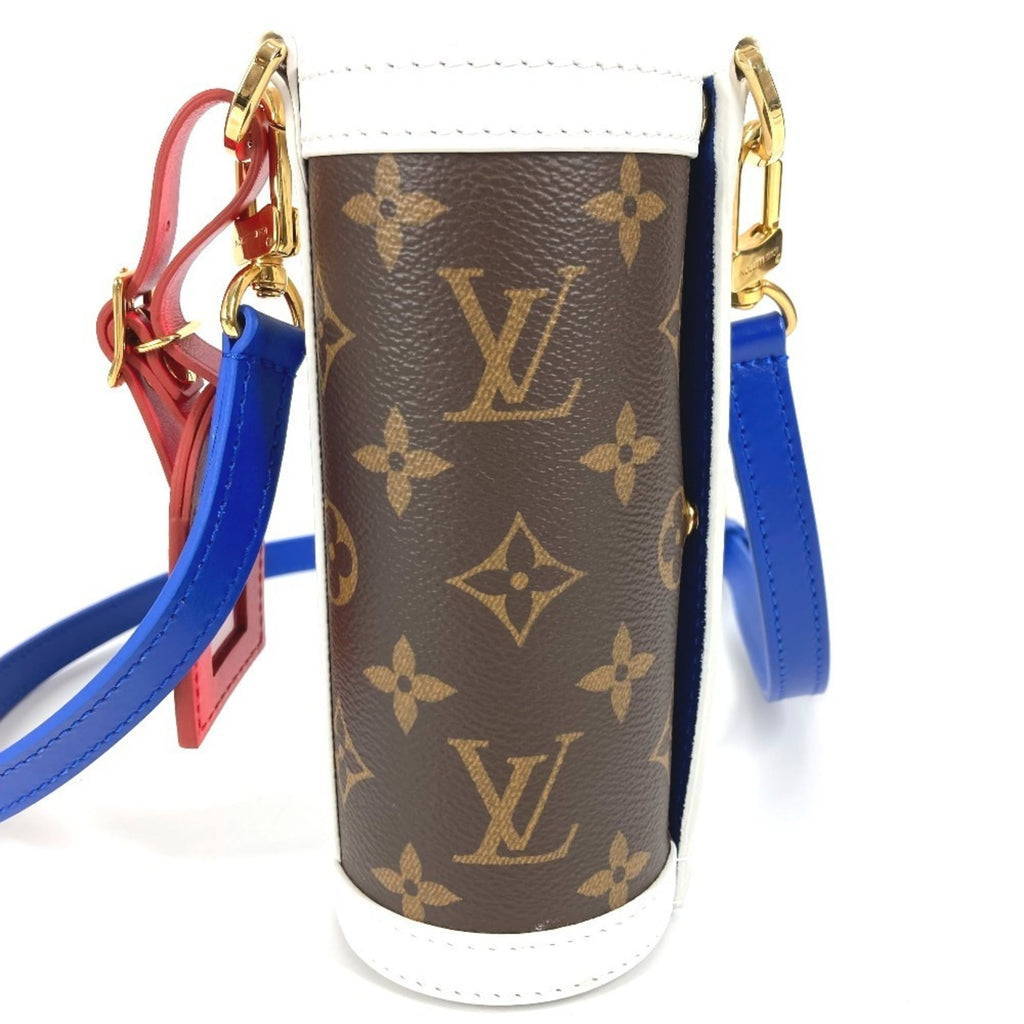 Louis Vuitton Blue Brown Monogram Red Color White Monogram Pochette Shoulder Bag (Pre-Owned)
