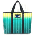 Louis Vuitton Black Green Yellow Leather Canvas Handbag Shoulder Bag Tote Bag (Pre-Owned)