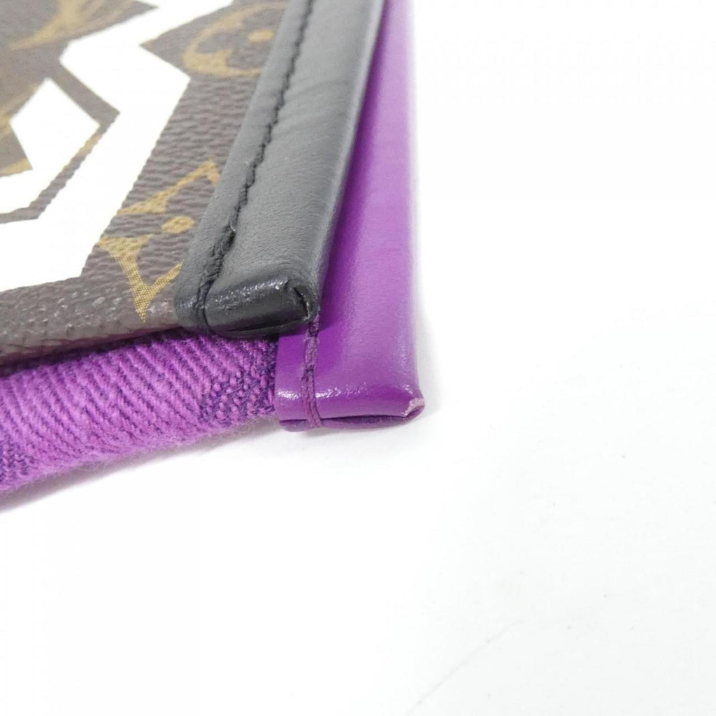 Louis Vuitton Marron Purple Coated Canvas Denim Shoulder Bag (Pre-Owned)