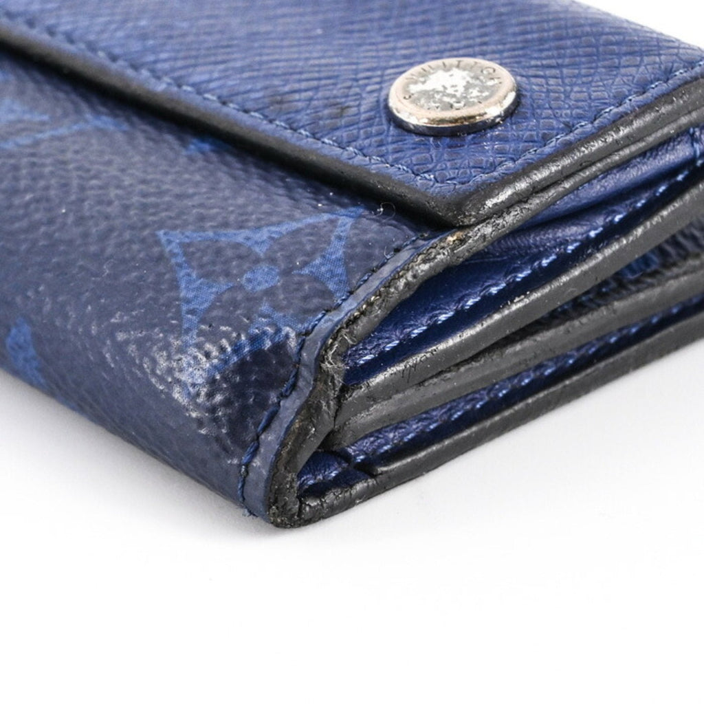 Louis Vuitton Blue Taigarama Wallet (Tri-Fold) (Pre-Owned)