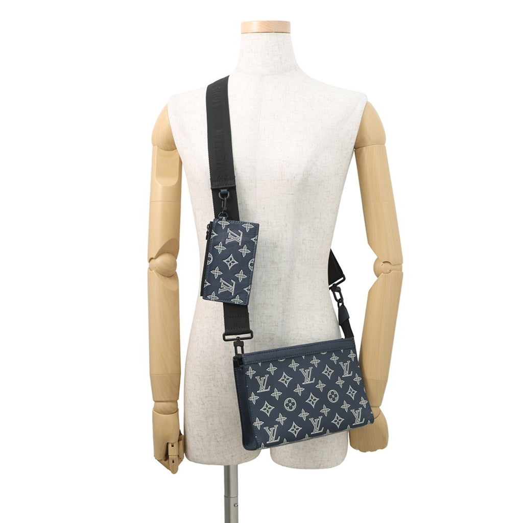 Louis Vuitton Monogram Shadow Navy Monogram Shadow Shoulder Bag (Pre-Owned)