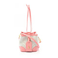 Louis Vuitton Pink White Canvas Leather Handbag (Pre-Owned)