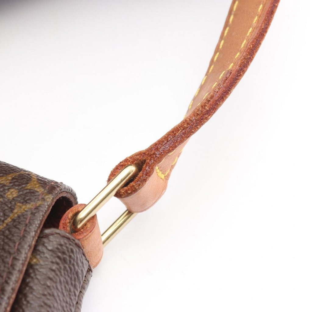 Louis Vuitton Brown Monogram Coated Canvas Leather Shoulder Bag (Pre-Owned)