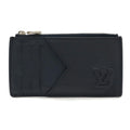 Louis Vuitton Navy Leather Coin Purse/Coin Case (Pre-Owned)