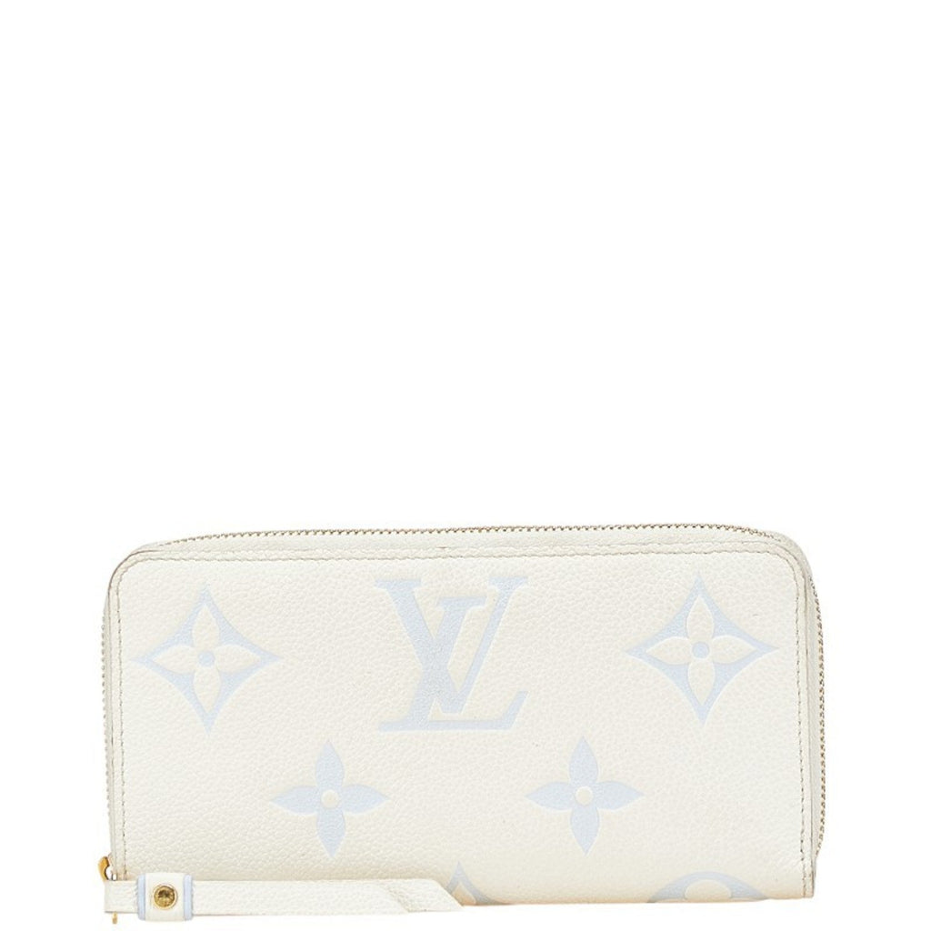 Louis Vuitton Blue White Leather Long Wallet (Bi-Fold) (Pre-Owned)