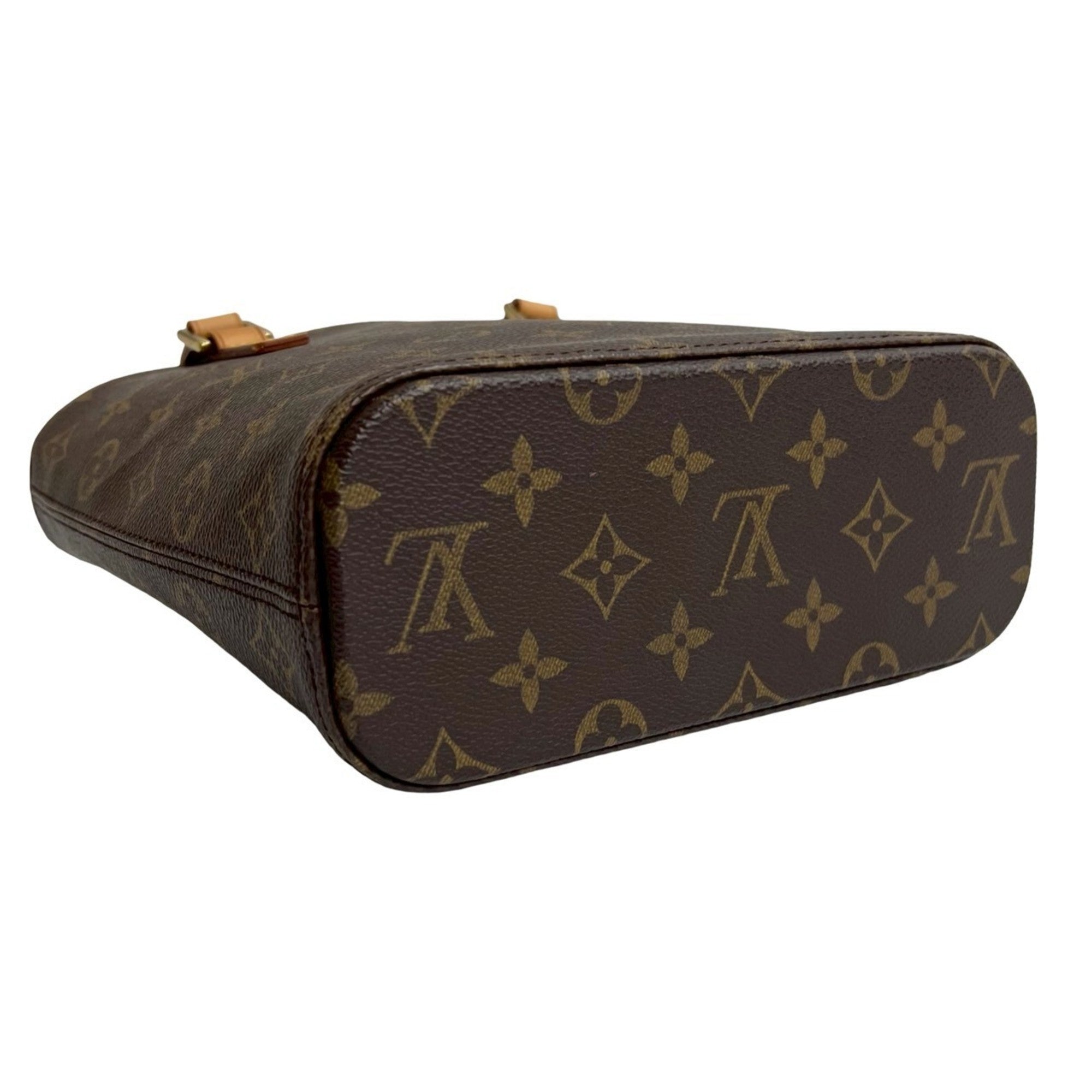 Louis Vuitton Brown Leather Pvc Handbag Tote Bag (Pre-Owned)