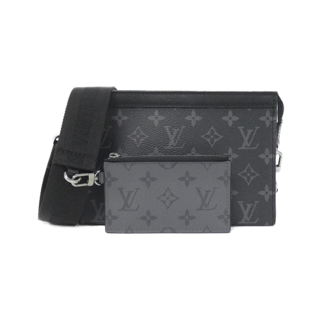 Louis Vuitton Black Gris Coated Canvas Shoulder Bag (Pre-Owned)