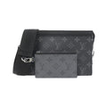 Louis Vuitton Black Gris Coated Canvas Shoulder Bag (Pre-Owned)