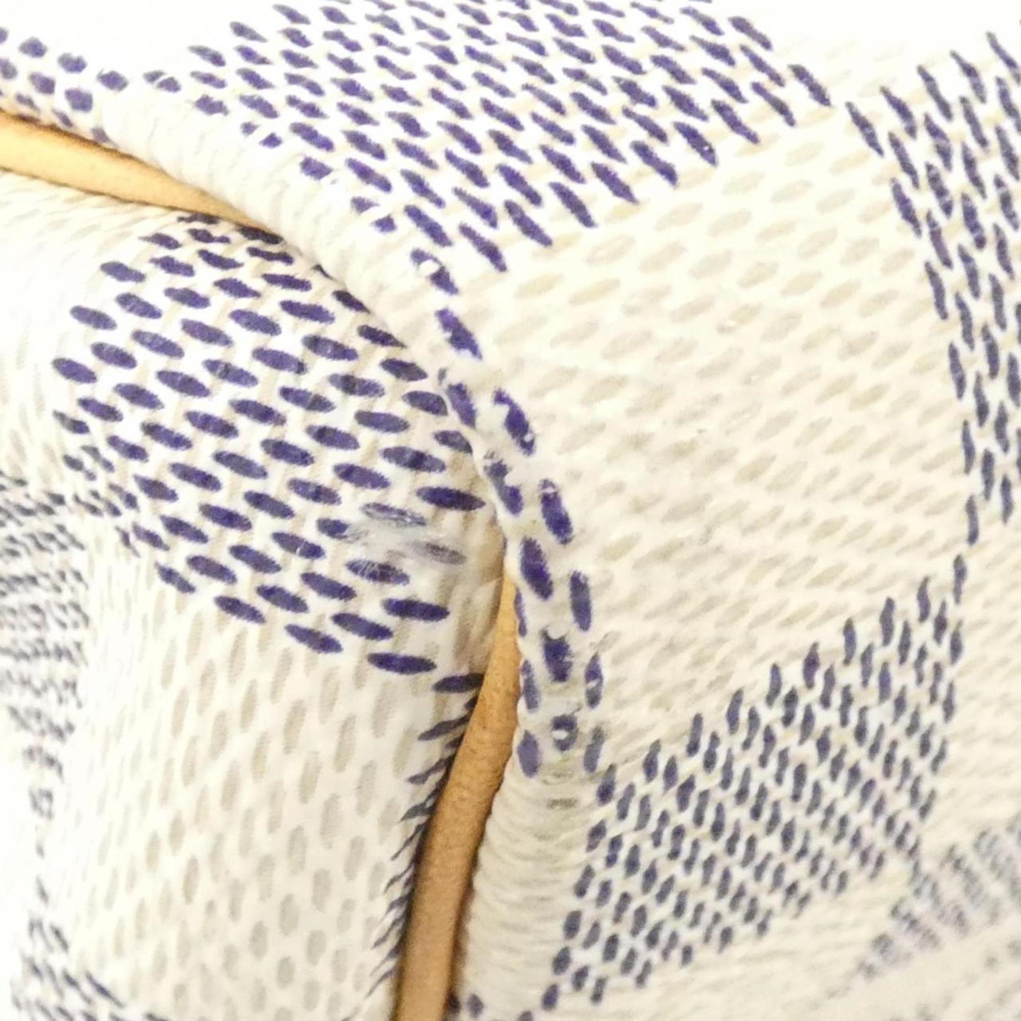 Louis Vuitton Azur White Coated Canvas Boston Bag (Pre-Owned)
