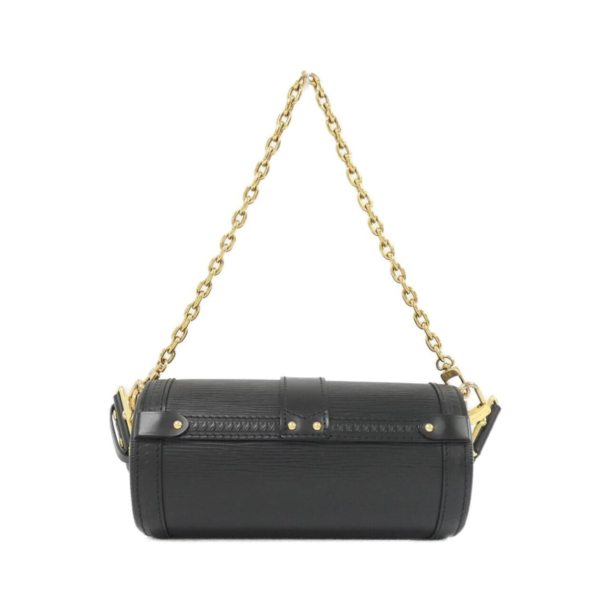 Louis Vuitton Black Leather Shoulder Bag (Pre-Owned)