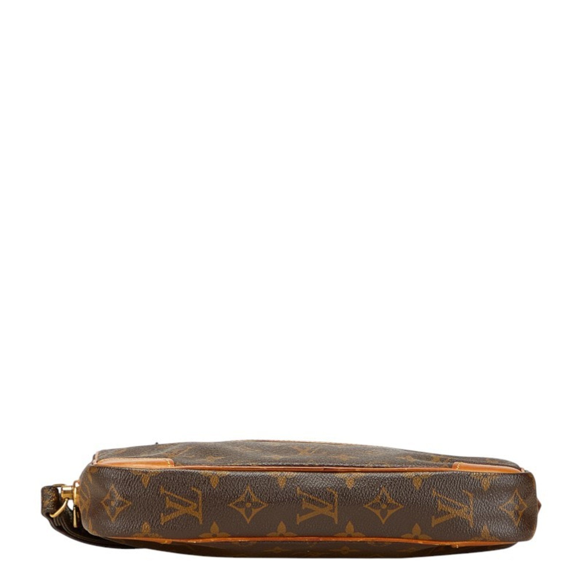 Louis Vuitton Brown Pvc Leather Clutch Bag Handbag (Pre-Owned)
