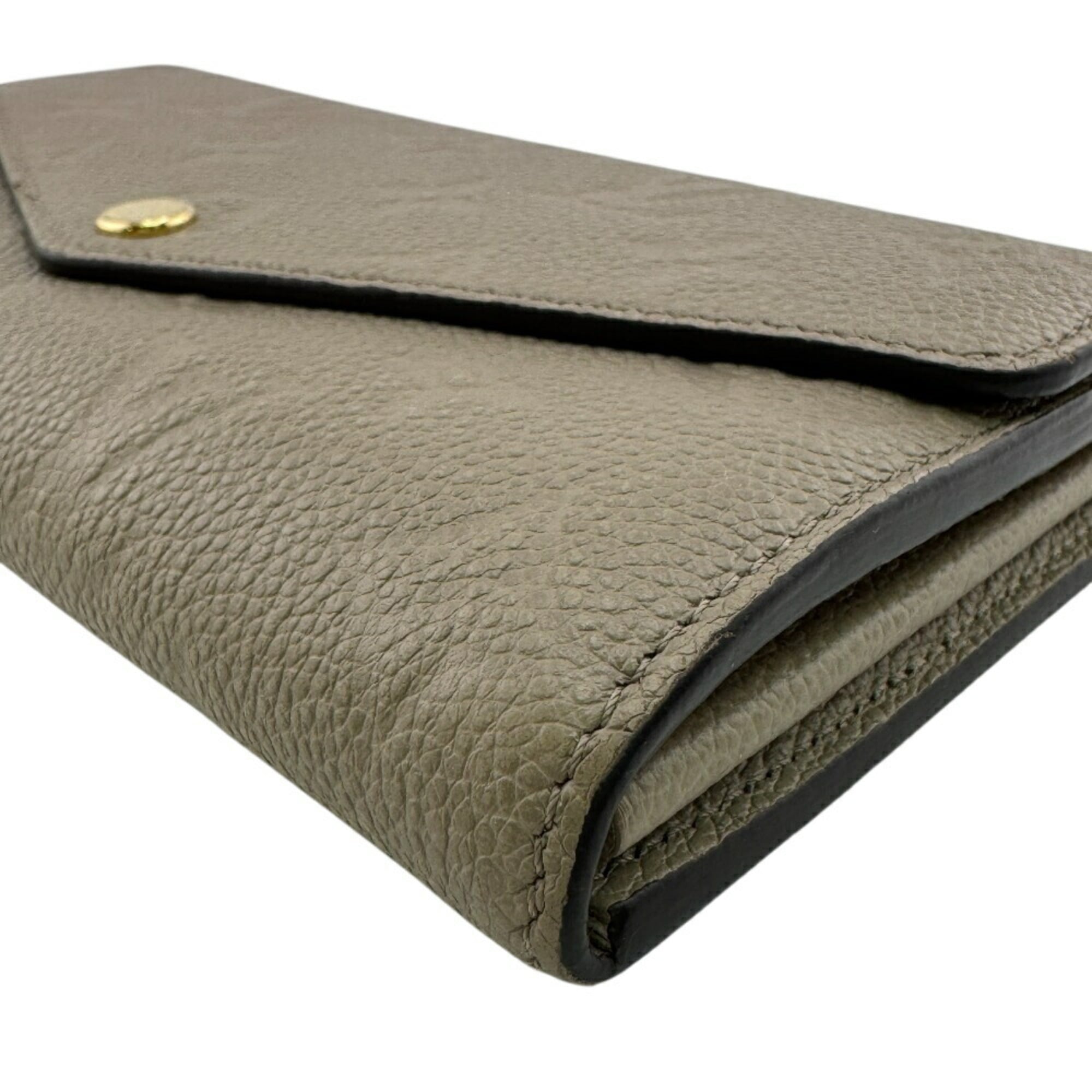 Louis Vuitton Beige Galle Monogram Empreinte Leather Long Wallet (Bi-Fold) (Pre-Owned)