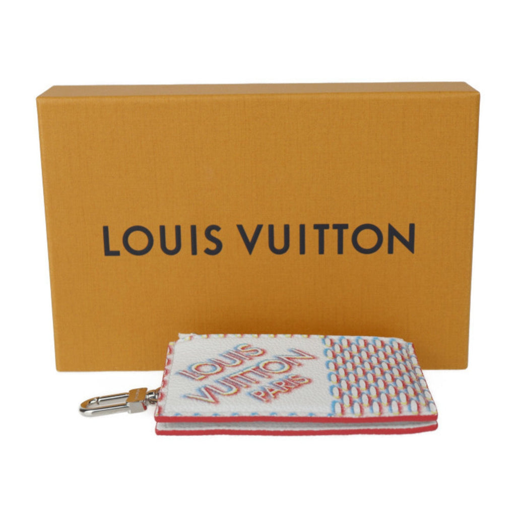 Louis Vuitton Blanc Multi-Color White Leather Coin Purse/Coin Case (Pre-Owned)