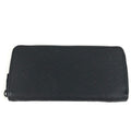Louis Vuitton Black Noir Leather Long Wallet (Bi-Fold) (Pre-Owned)