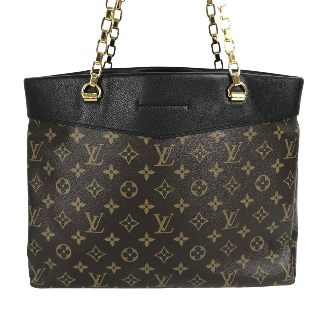 Louis Vuitton Black Brown Monogram Monogram Shoulder Bag Tote Bag (Pre-Owned)