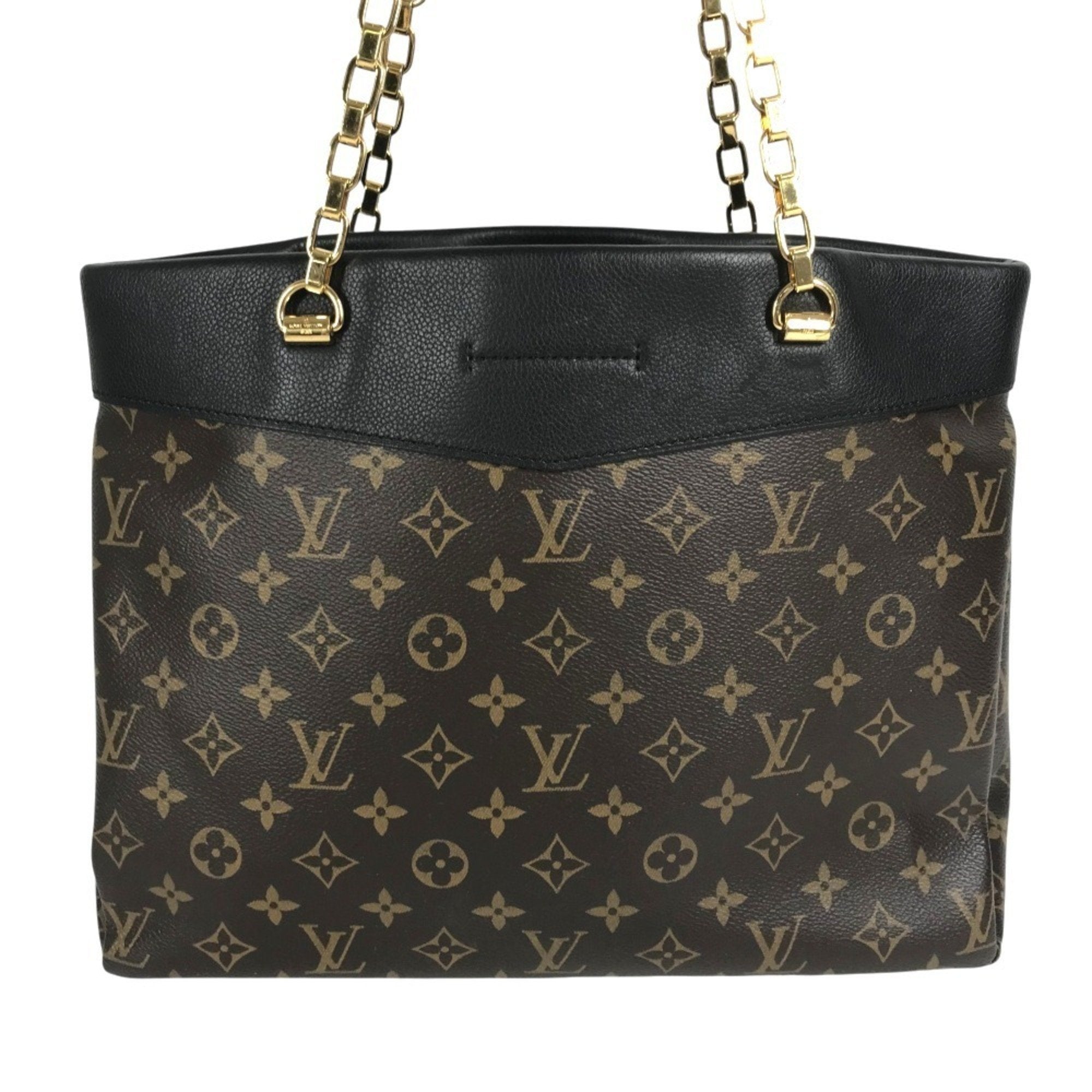 Louis Vuitton Black Brown Monogram Monogram Shoulder Bag Tote Bag (Pre-Owned)