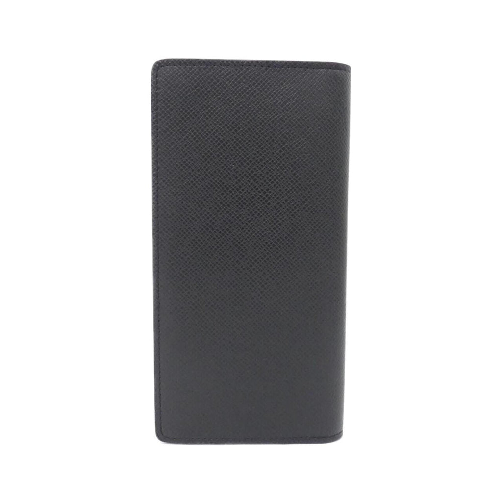 Louis Vuitton Black Blue Leather Long Wallet (Bi-Fold) (Pre-Owned)