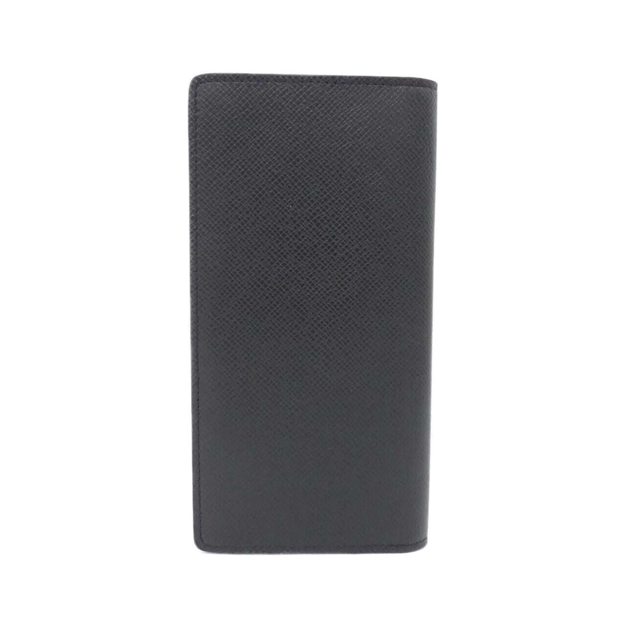 Louis Vuitton Black Blue Leather Long Wallet (Bi-Fold) (Pre-Owned)