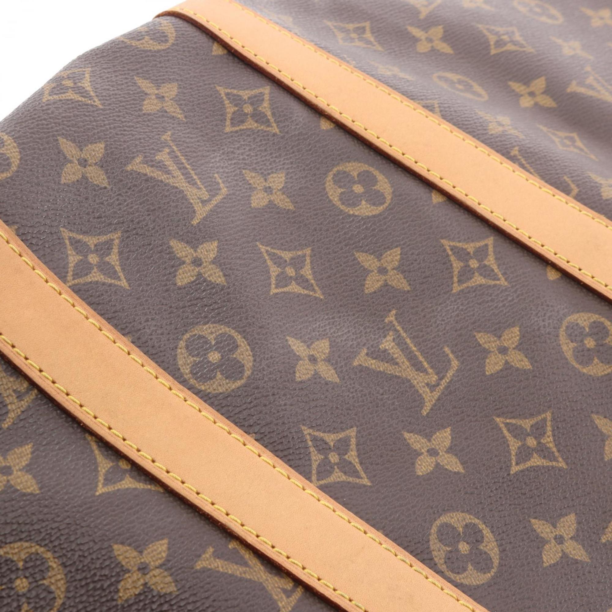 Louis Vuitton Brown Monogram Coated Canvas Leather Boston Bag (Pre-Owned)