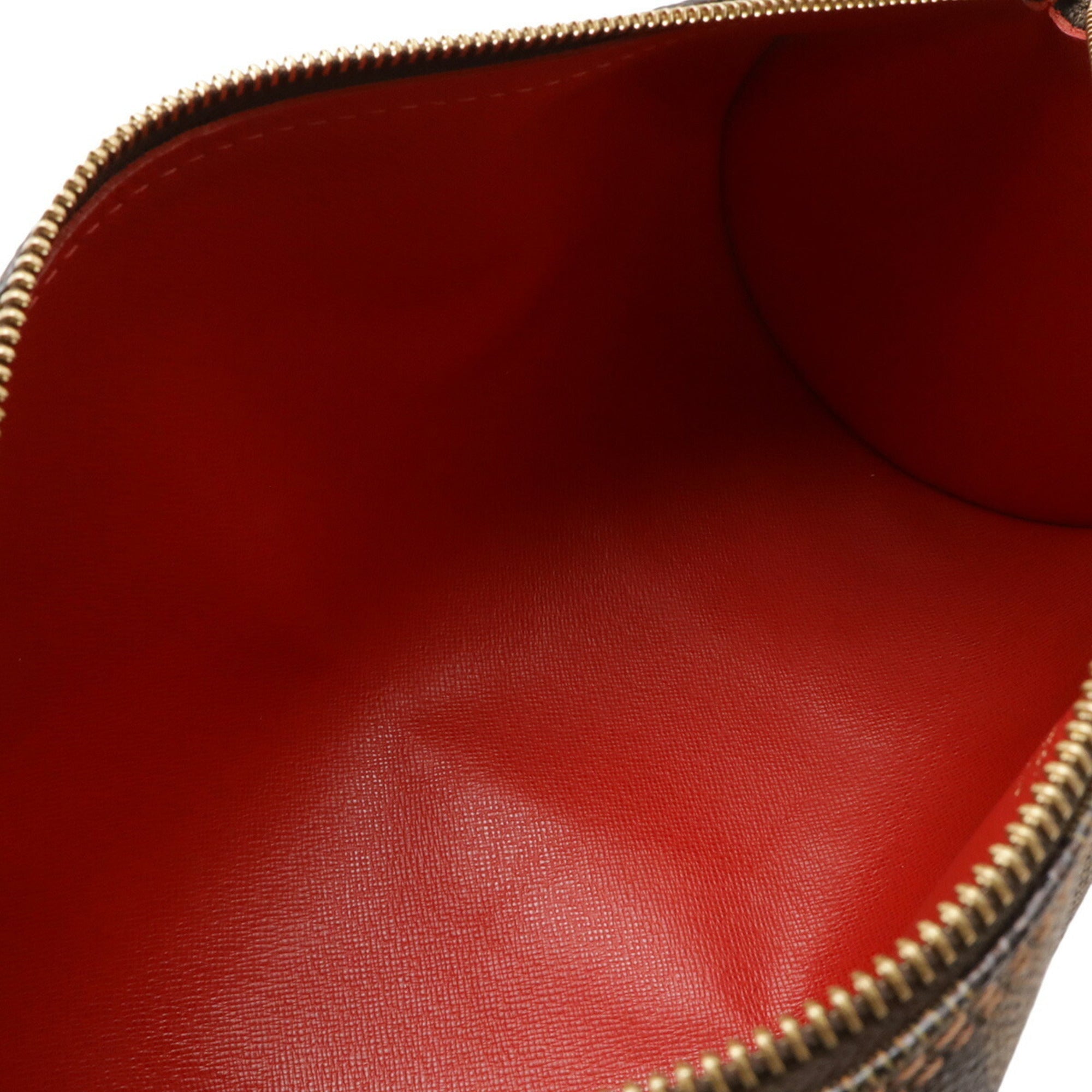 Louis Vuitton Brown Pvc Handbag Pouch Shoulder Bag (Pre-Owned)
