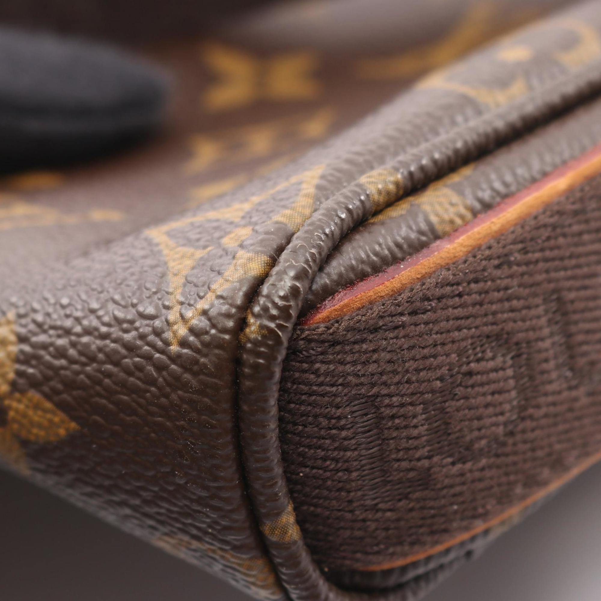 Louis Vuitton Monogram Brown Coated Canvas Leather Shoulder Bag (Pre-Owned)