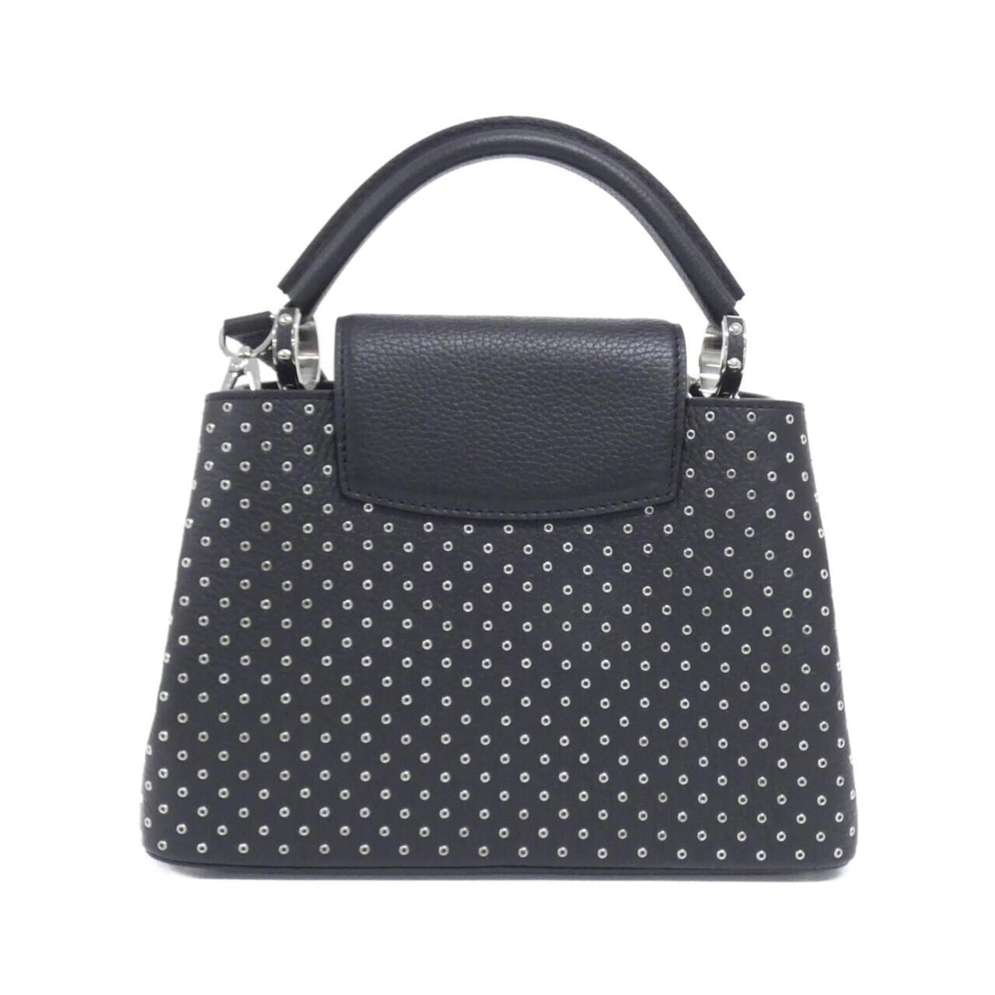 Louis Vuitton Black Leather Handbag (Pre-Owned)