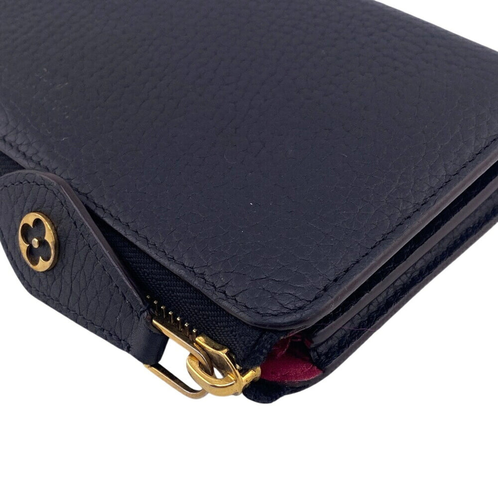 Louis Vuitton Black Leather Long Wallet (Bi-Fold) (Pre-Owned)