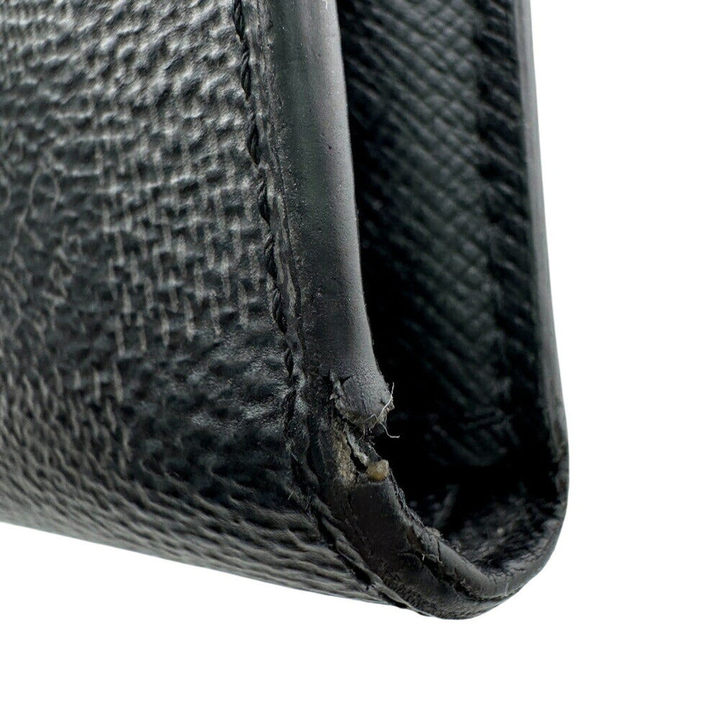 Louis Vuitton Black Gray Leather Wallet (Bi-Fold) (Pre-Owned)