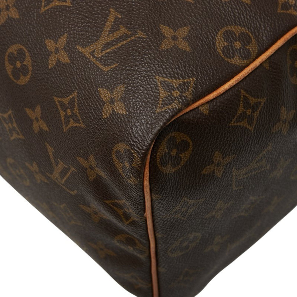 Louis Vuitton Brown Dark Brown Pvc Leather Boston Bag Handbag (Pre-Owned)