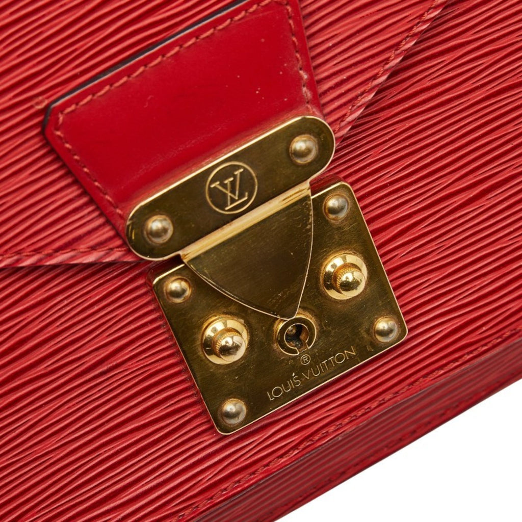 Louis Vuitton Castilian Red Leather Handbag Shoulder Bag (Pre-Owned)