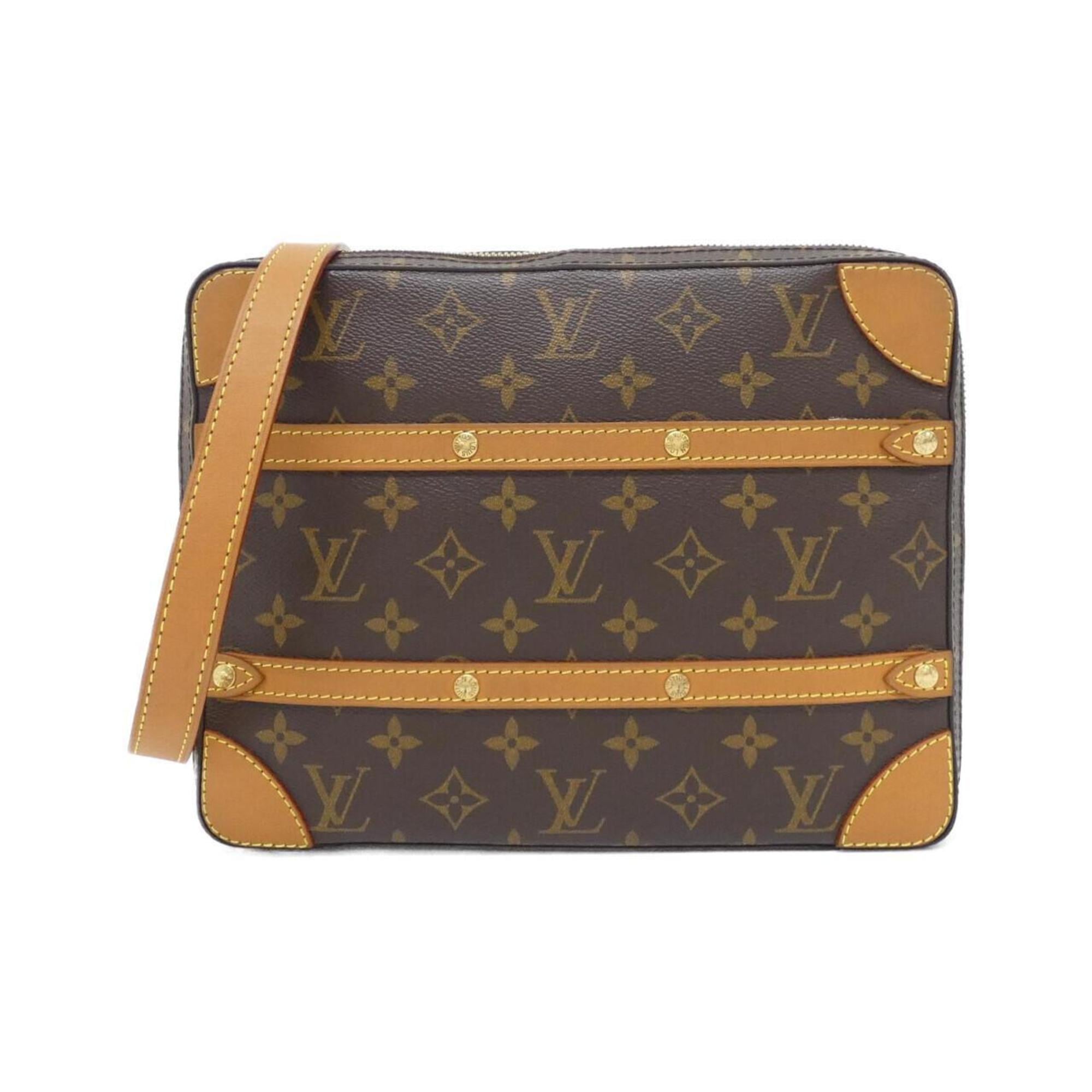 Louis Vuitton Marron Coated Canvas Shoulder Bag (Pre-Owned)