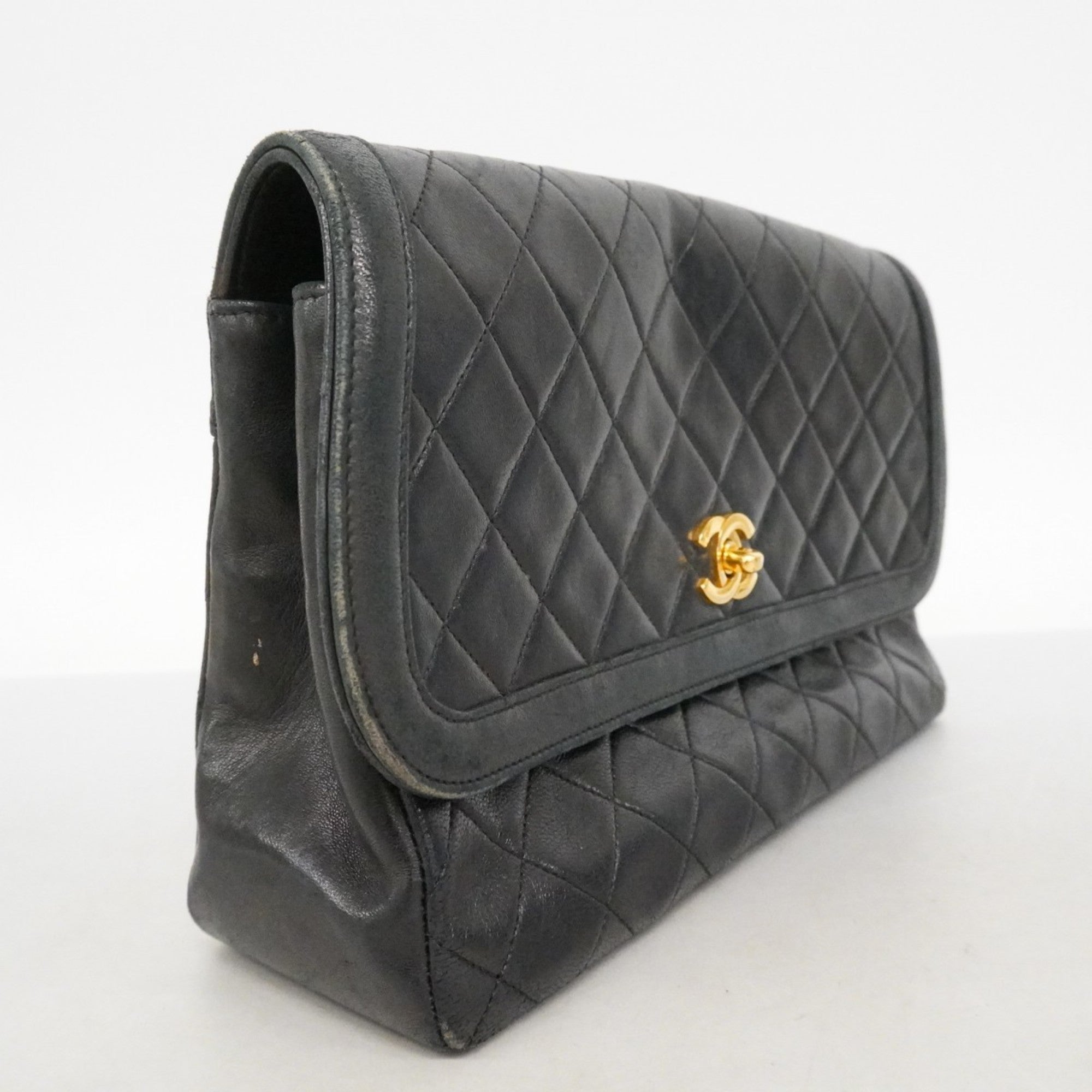 Vintage CC Chain Flap Bag Quilted Lambskin Medium