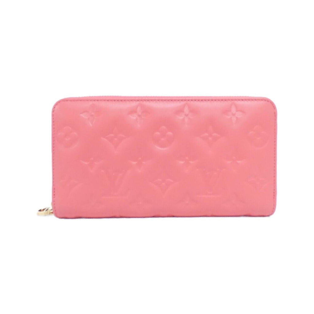 Louis Vuitton Gold Pink Leather Long Bill Wallet (Bi-Fold) (Pre-Owned)