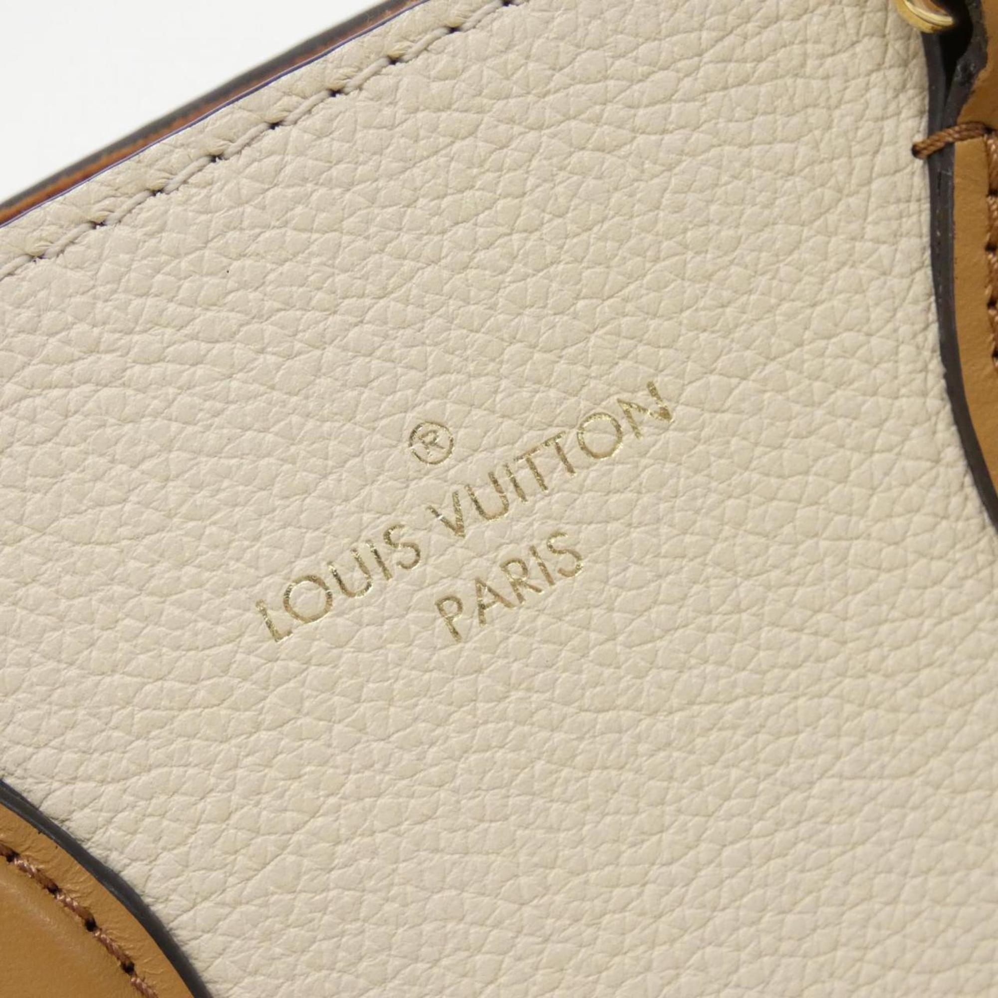 Louis Vuitton Camel Leather Coated Canvas Handbag (Pre-Owned)