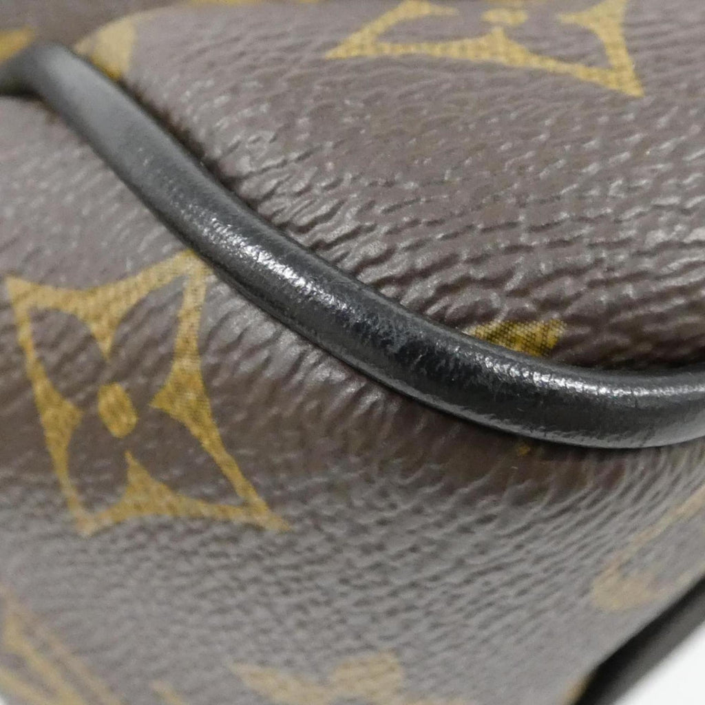 Louis Vuitton Black Brown Coated Canvas Shoulder Bag (Pre-Owned)