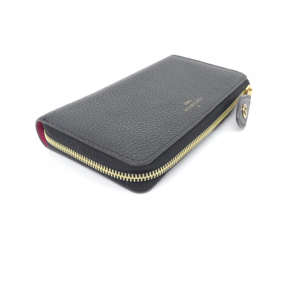 Louis Vuitton Black Leather Long Wallet (Bi-Fold) (Pre-Owned)