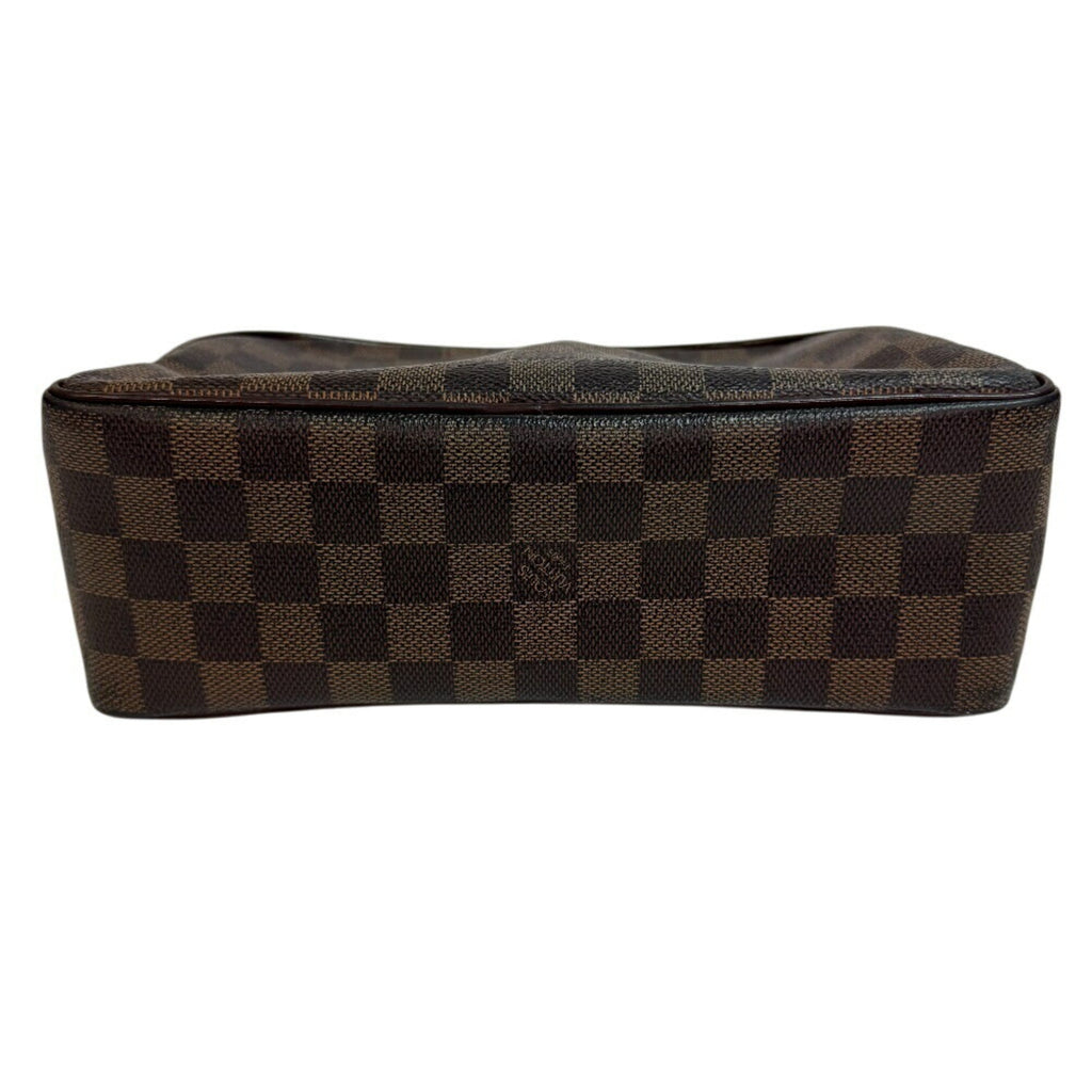 Louis Vuitton Damier Brown Leather Clutch Bag (Pre-Owned)