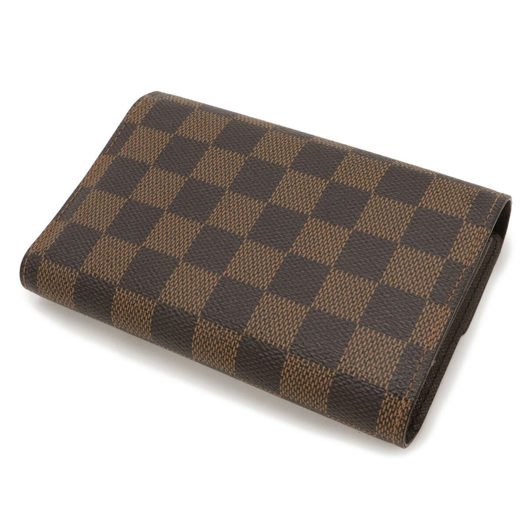 Louis Vuitton Brown Damier Canvas Pvc Damier Canvas Wallet (Tri-Fold) (Pre-Owned)