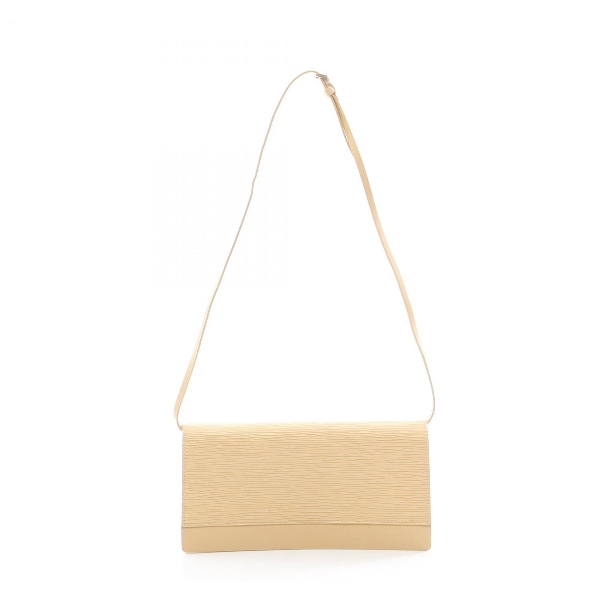 Louis Vuitton Ivory Leather Shoulder Bag (Pre-Owned)