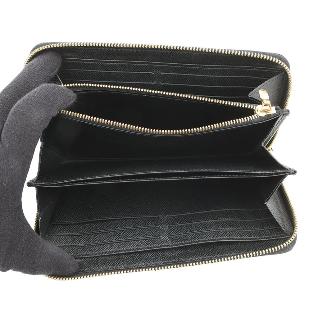 Louis Vuitton Black Noir Epi Leather Long Wallet (Bi-Fold) (Pre-Owned)