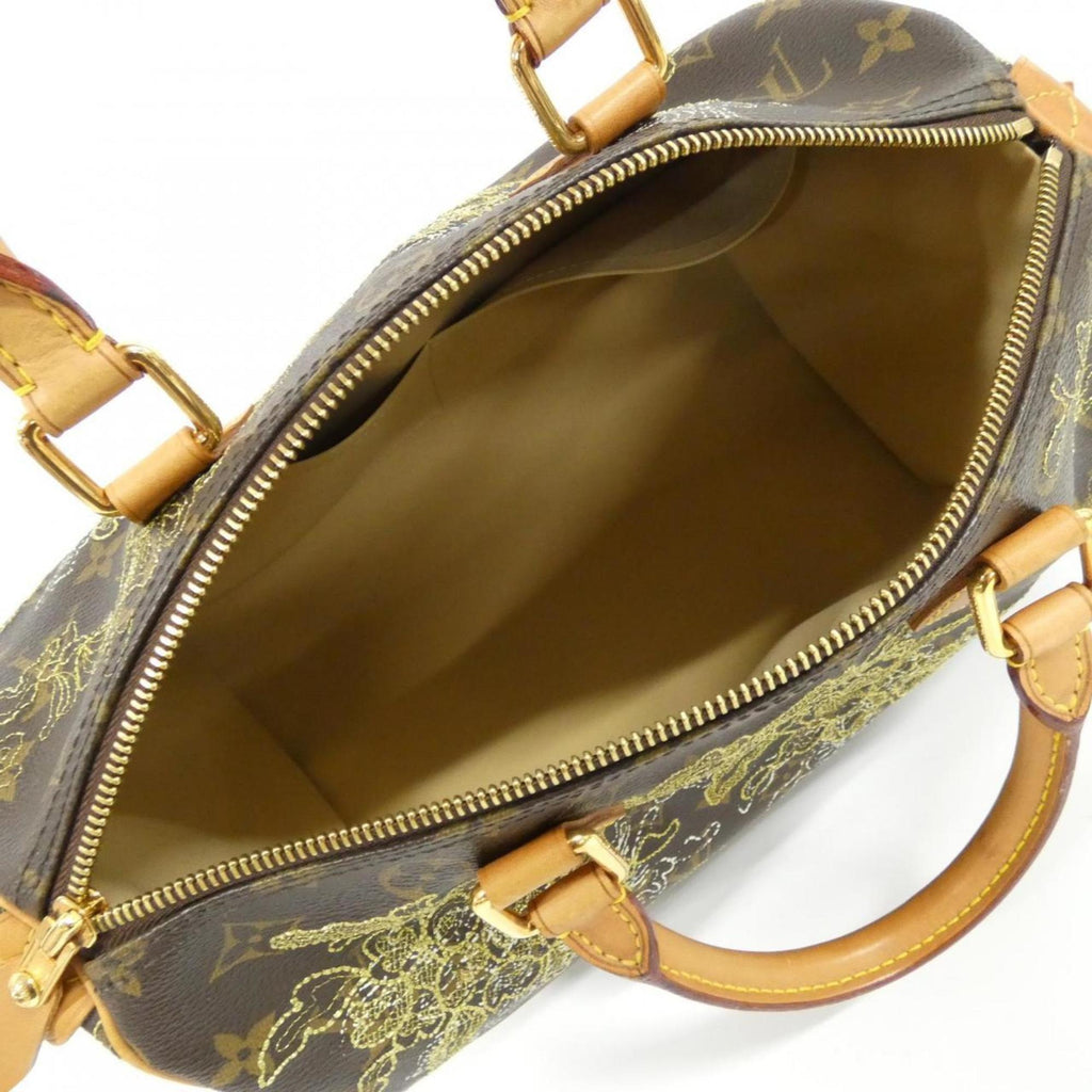 Louis Vuitton Brown Coated Canvas Boston Bag (Pre-Owned)