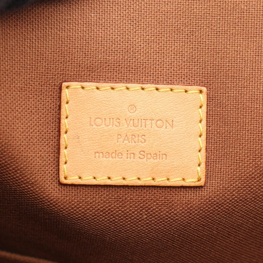 Louis Vuitton Brown Monogram Coated Canvas Leather Tote Bag (Pre-Owned)