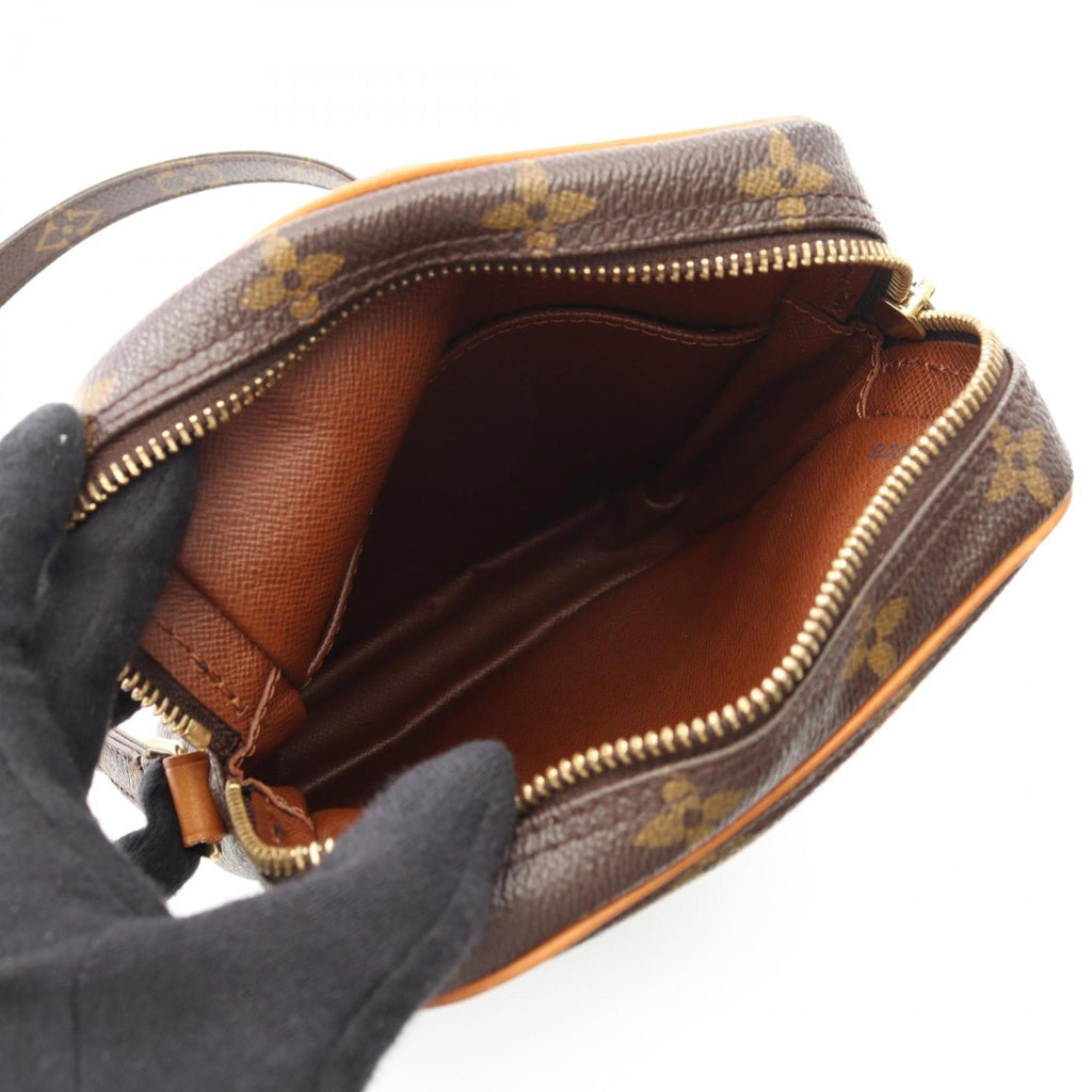 Louis Vuitton Brown Coated Canvas Leather Shoulder Bag (Pre-Owned)