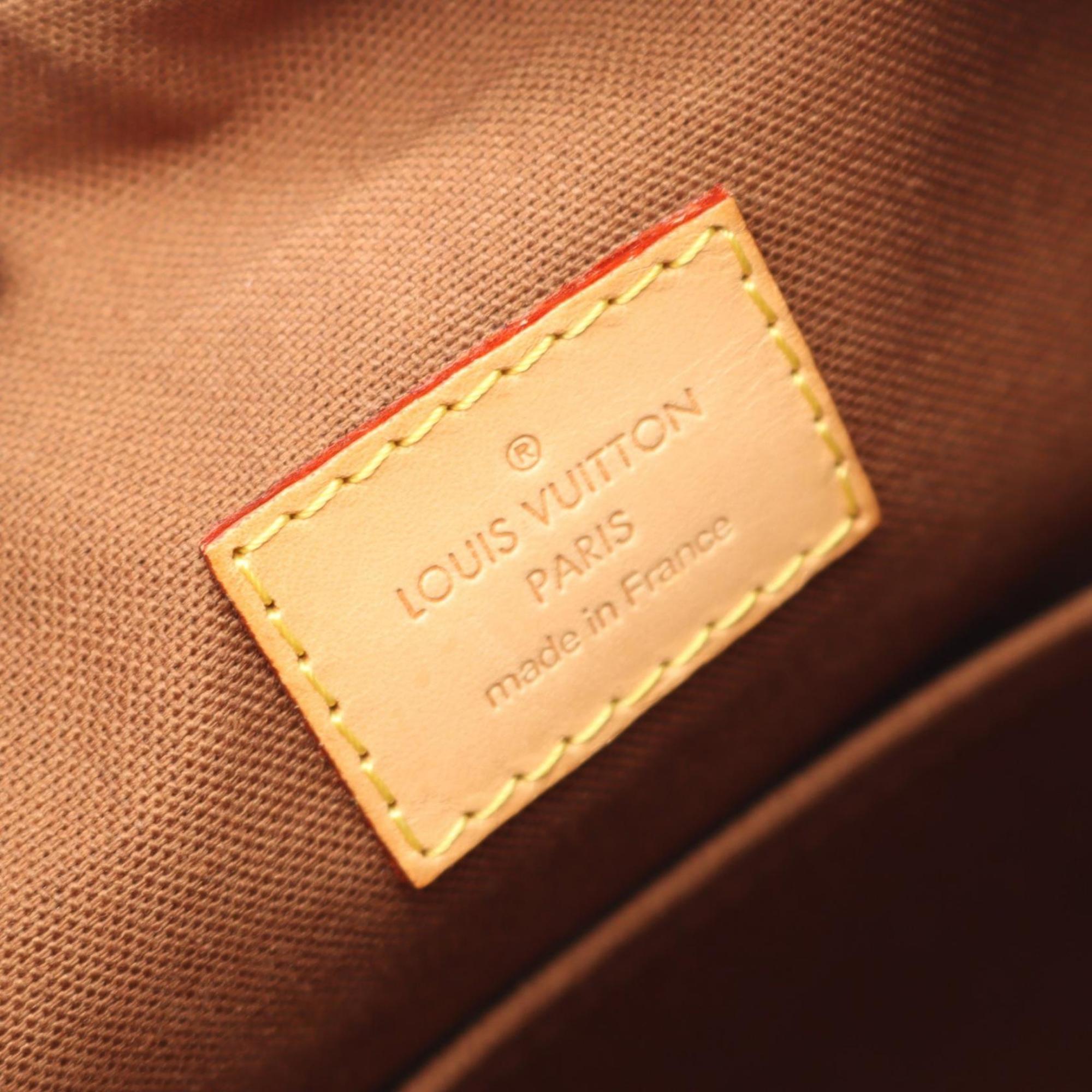 Louis Vuitton Brown Coated Canvas Leather Shoulder Bag (Pre-Owned)