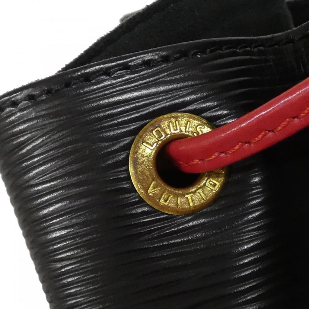 Louis Vuitton Black Red Color Leather Shoulder Bag (Pre-Owned)