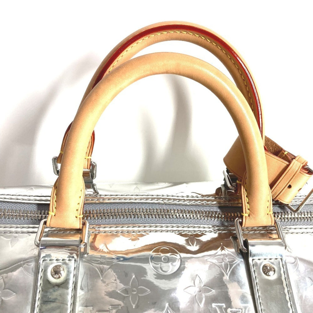 Louis Vuitton Silver Leather Boston Bag Handbag (Pre-Owned)