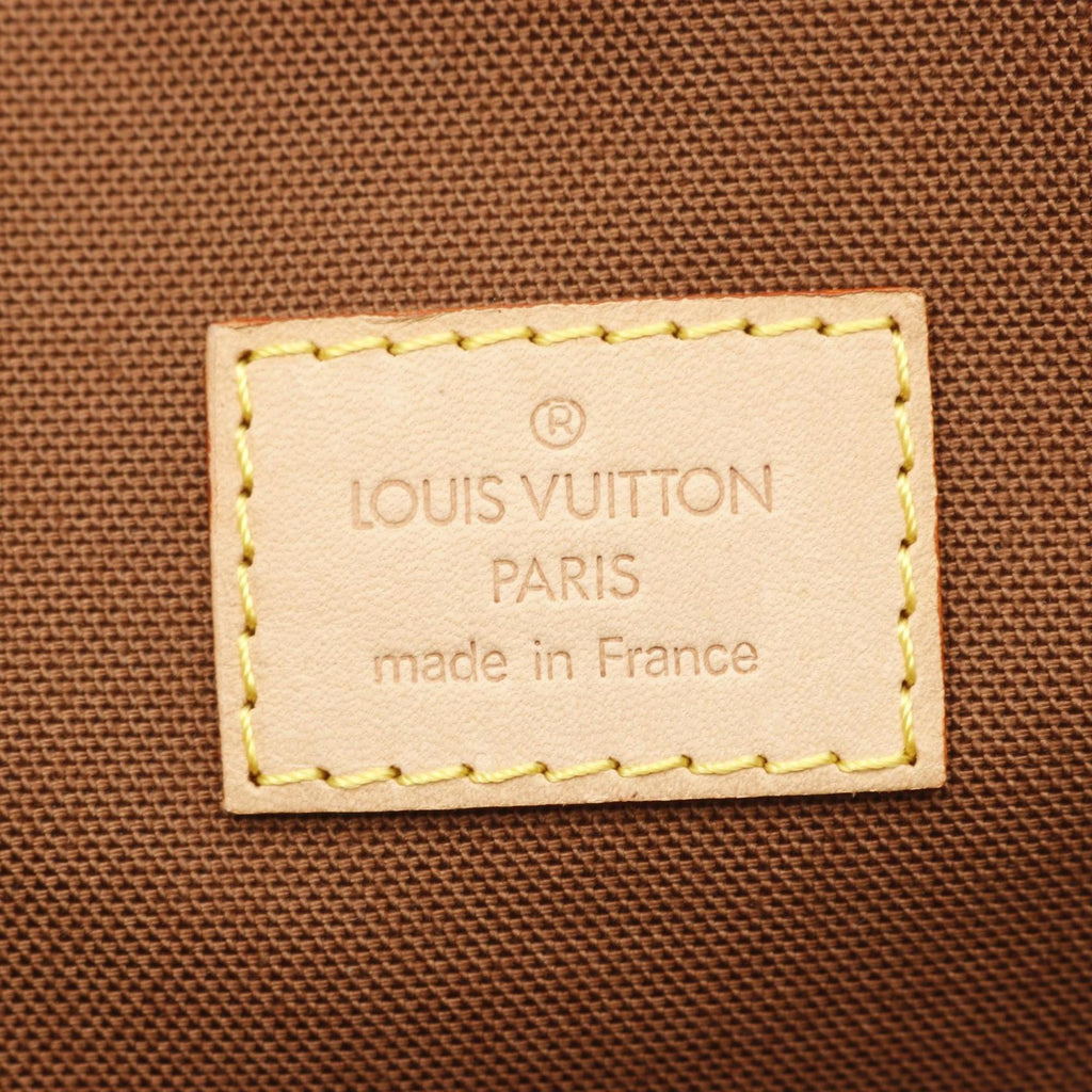 Louis Vuitton Brown Coated Canvas Leather Tote Bag (Pre-Owned)
